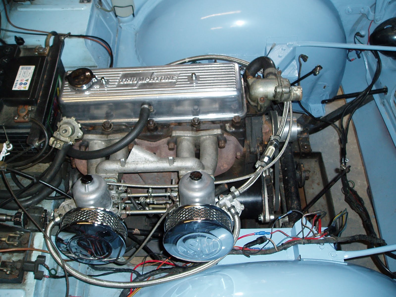 Brian Humphreys TR4 Classic Cars Painting the Engine Bay