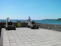 cannons defending plymouth harbour and citadel