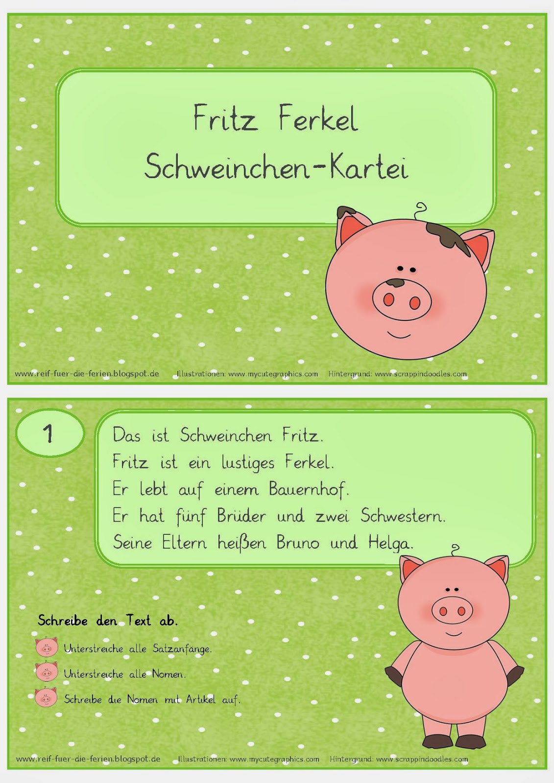 Schweinchen-Kartei