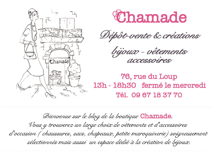 Chamade dépôt-vente bordeaux accessoires bijoux chaussure sac collier