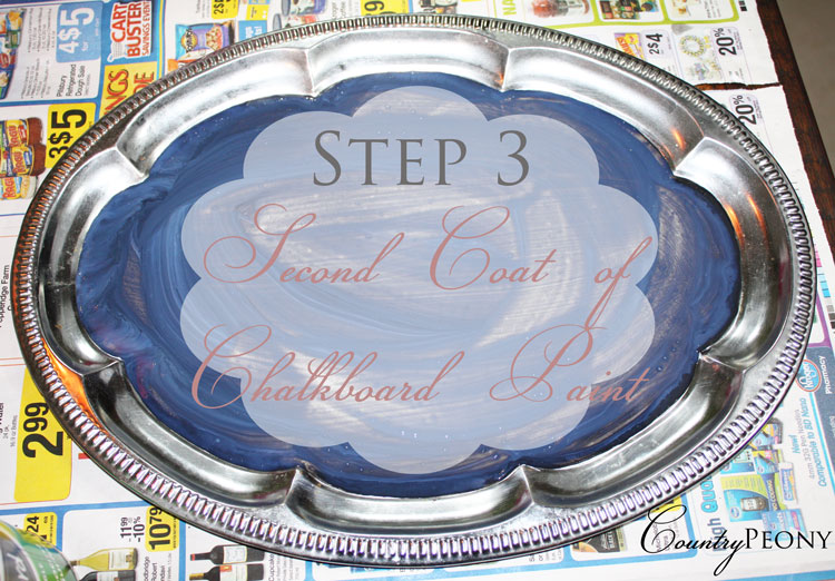 Country Peony DIY Chalkboard Tray