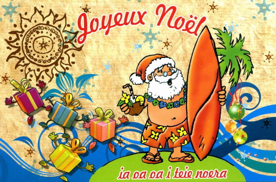 Blog Philatélie Cartophilie de Michel Carte postale Père Noël de Polynésie