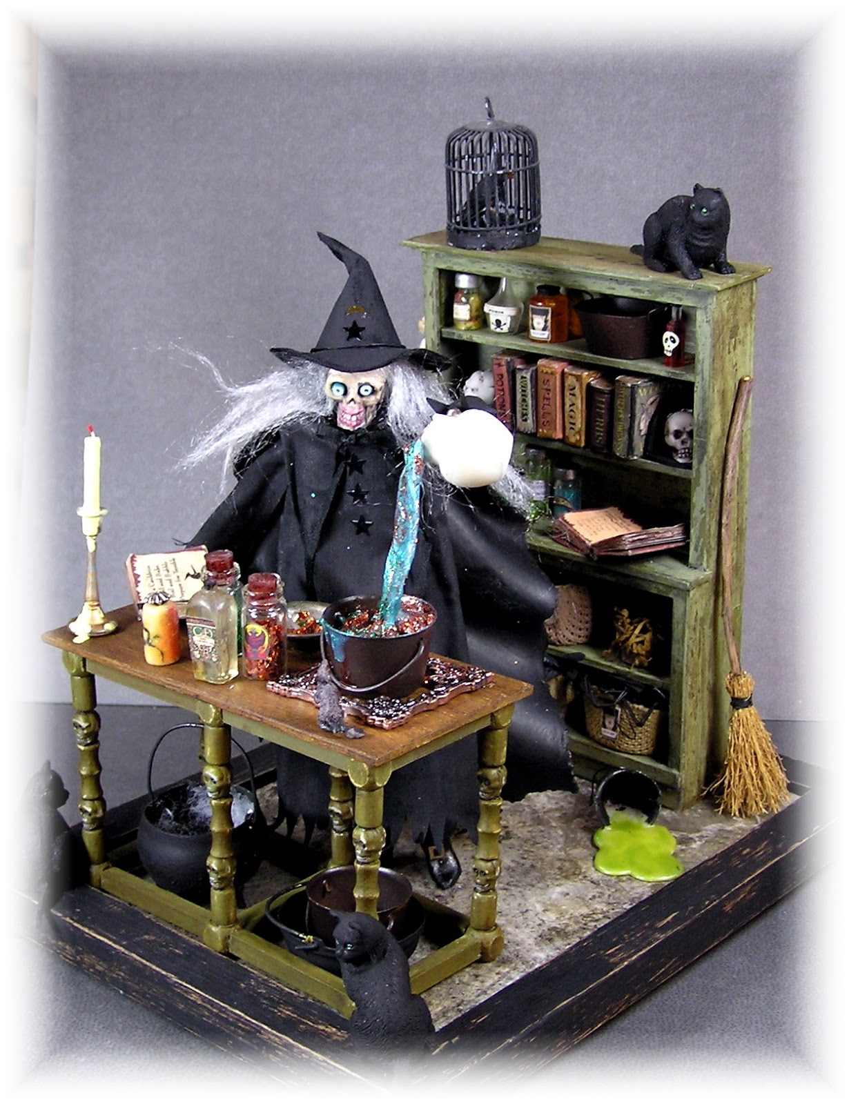 Witchy Jar Of Ewwww 1 Pc Halloween Dollhouse Miniature Lab Witch B109 