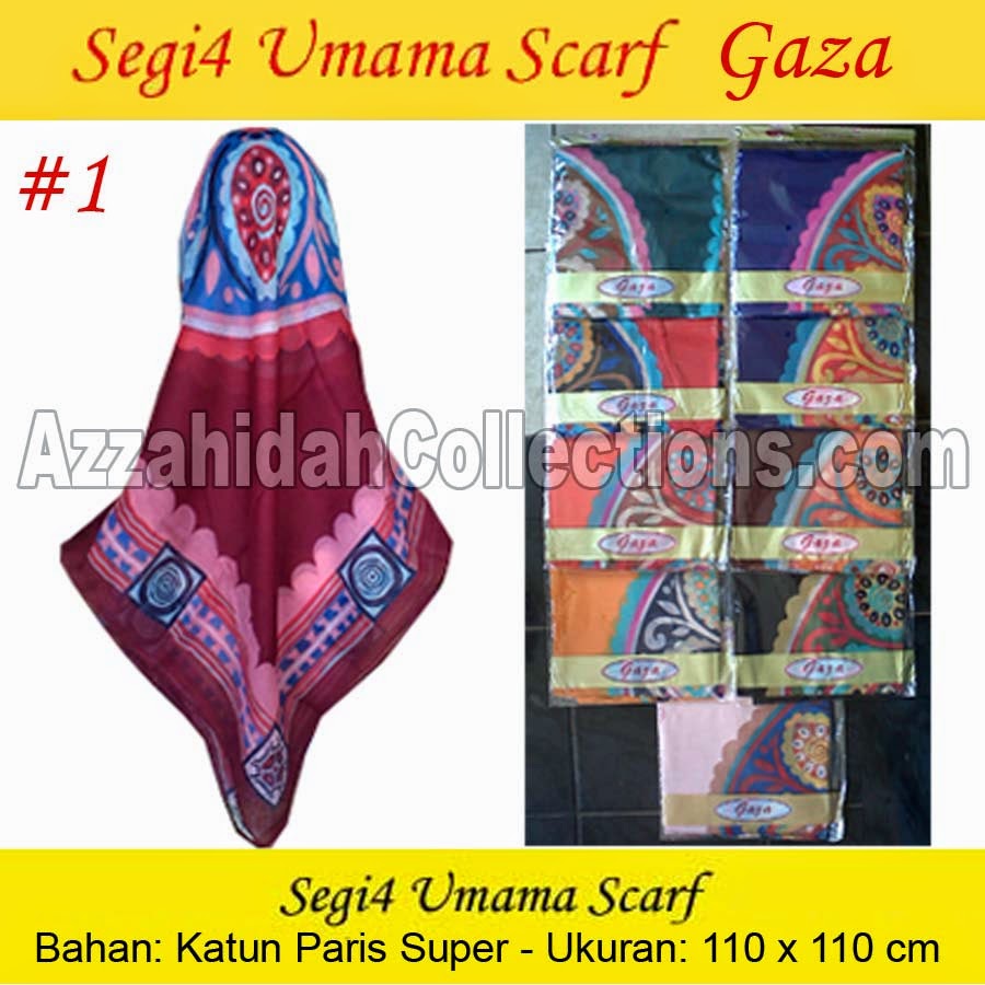 Segi Empat Umama Scarf Gaza - azzahidahcollections.com Segi Empat Umama Scarf Gaza - azzahidahcollections.com