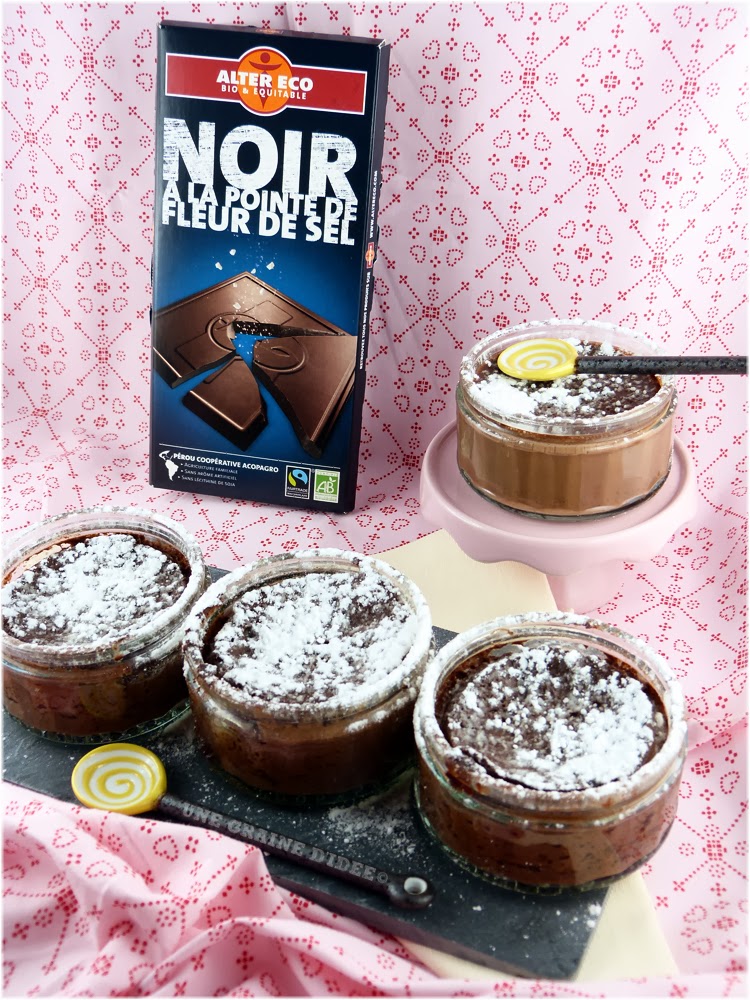 Crème au chocolat noir à la pointe de fleur de sel Une Graine d'Idée
