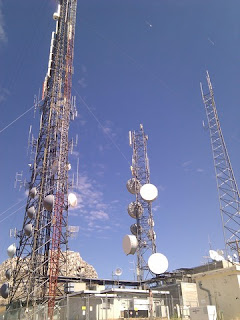 Radio towers atop Fremont Peak