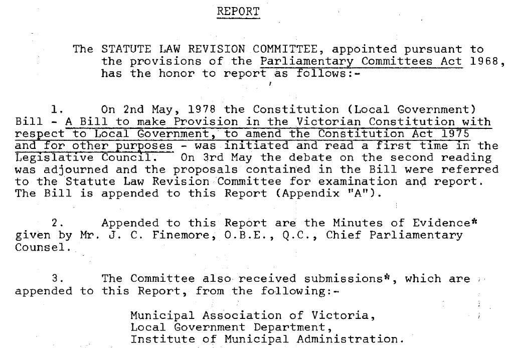 MIKIPEDIA LAW BLOG REPORT FROM THE STATUTE LAW REFORM COMMITTEE UPON