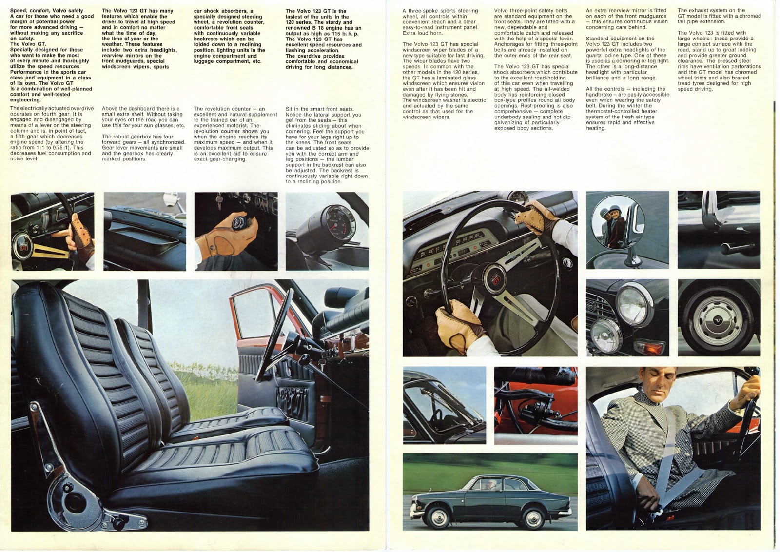 Genuine Volvo 123GT sales brochure 1968 page 2 + 3 Genuine Volvo 123GT sales brochure 1968 page 2 + 3
