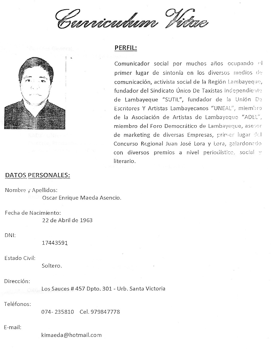 Curriculum vitae taxista 08 picture