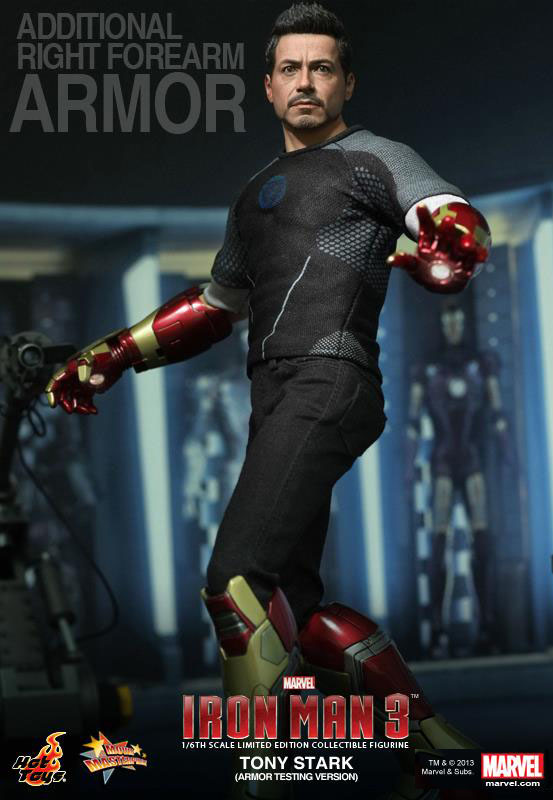 Hot Toys MMS191 Iron Man TONY STARK 1/6 Armor left & right angled wrist guards 