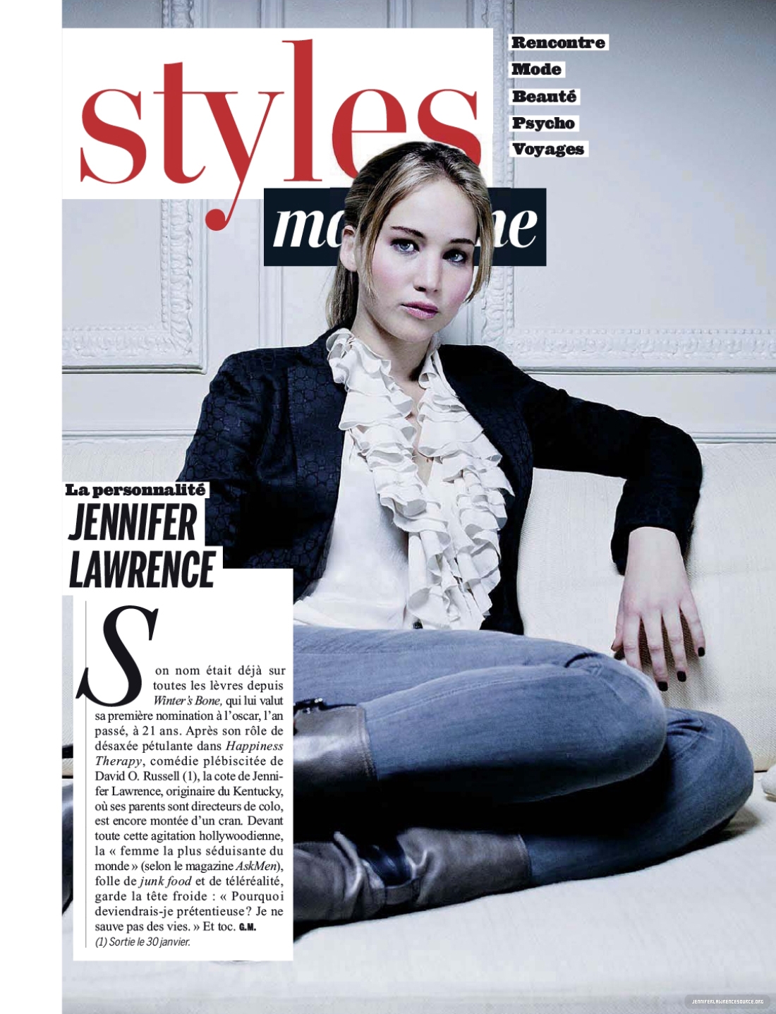 The Hunger Games France: Jennifer Lawrence dans Madame Figaro et l
