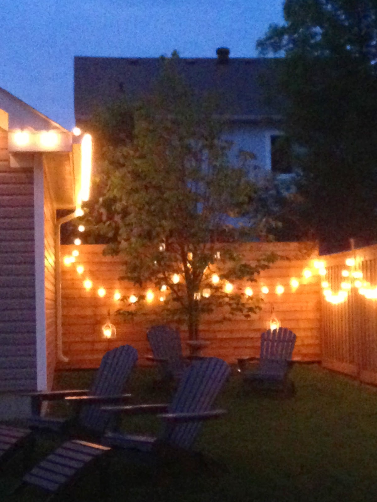 White Wood Outdoor lighting...how to create a lot of ambiance for