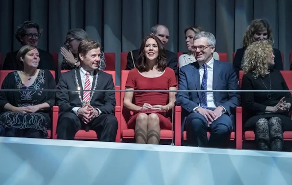 Crown Princess Mary of Denmark attended the TV2 Christmas Show at House of Music in Aalborg