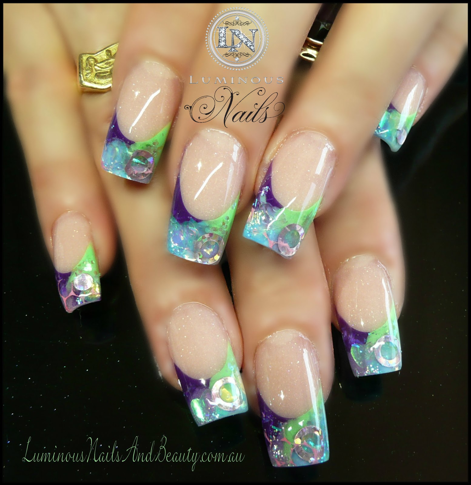 The Exciting Purple glitter nail designs Image The Exciting Purple glitter nail designs Image