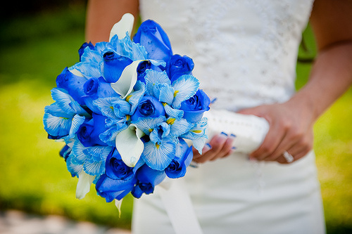 Buquê de noiva azul 1