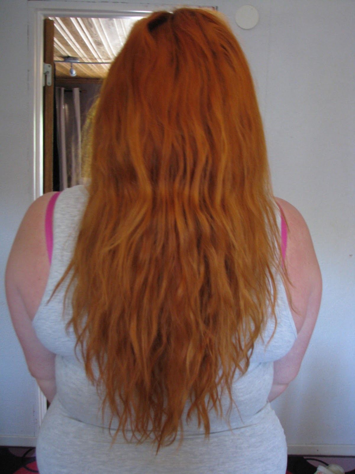 Winters Moon My hair after bleach & henna!