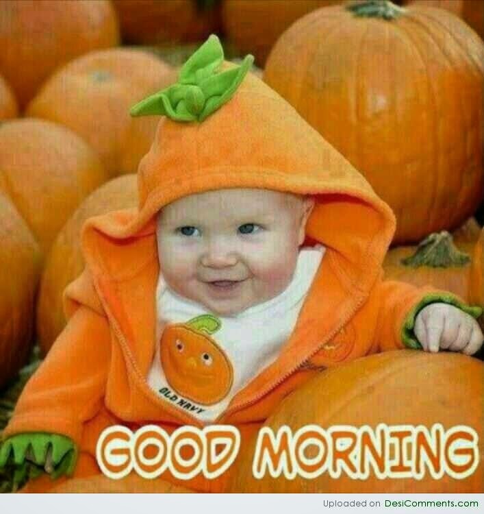 happy child wishes good morning wallpaper with message