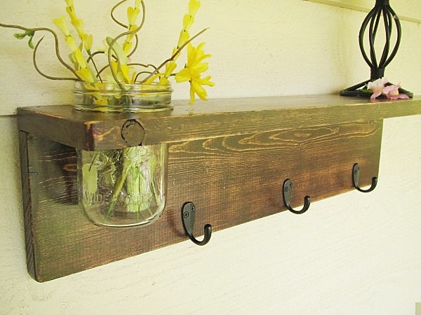 Art Wall Decor Rustic Wood Wall Shelves