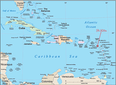 map of st and surrounding islands about st kitts map of st and surrounding islands about st kitts