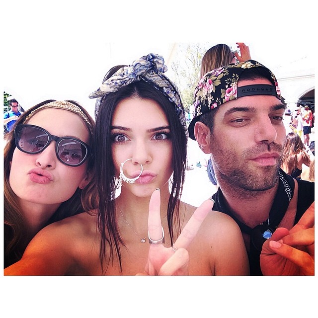 Kendall Jenner with big nose ring and chain