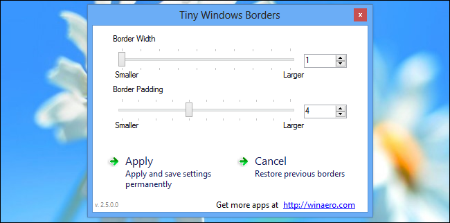 Cara Merubah Ukuran Border pada Windows 8 Cara Merubah Ukuran Border pada Windows 8