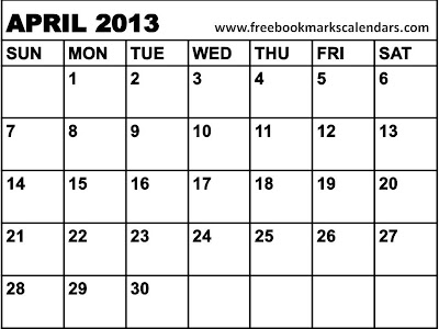 Free Printable Blank Calendars 2013 on Free Homemade Calendars 2012 And 2013  Planner 2013 April   Blank