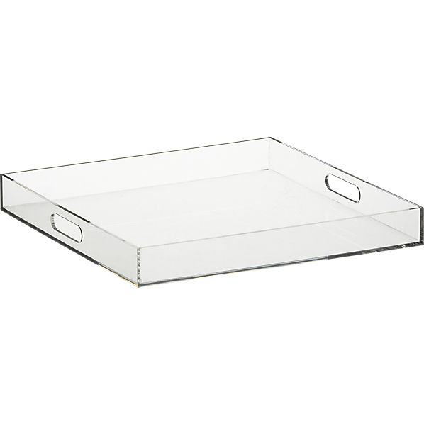 CB2 clear format tray acrylic, decor