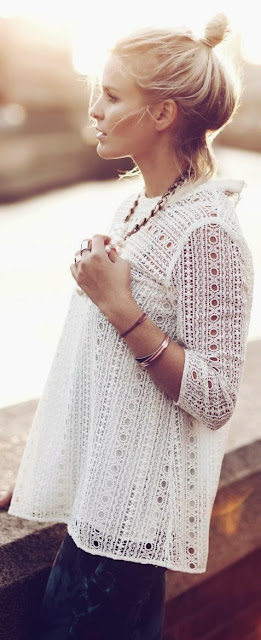 White Lace Shirt