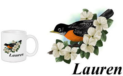 personalized bird mugs personalized Robin mug