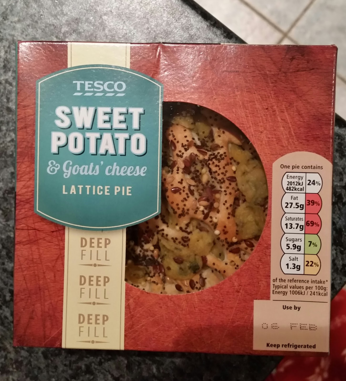 Trust Me Treats Tesco Sweet Potato & Goats Cheese Lattice Pie review