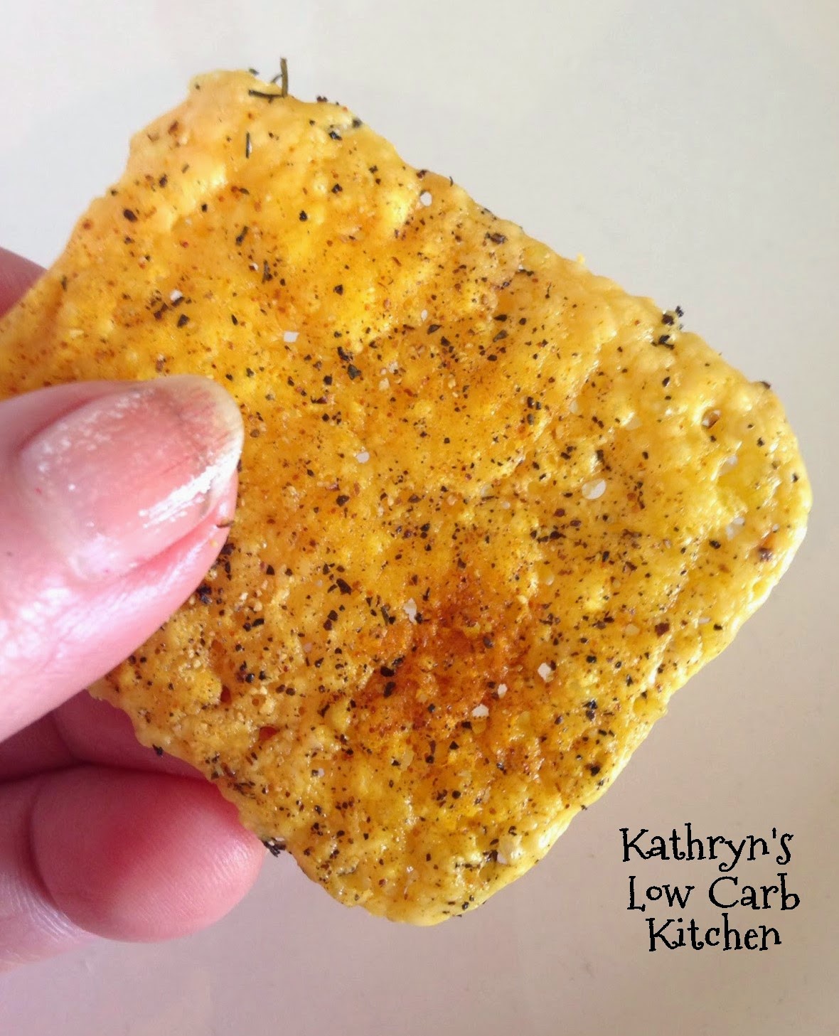 Kathryn's Low Carb Kitchen Turmeric and Pepper French Swiss Crackers