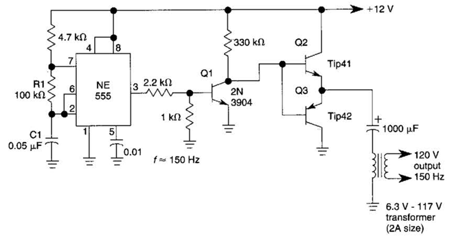 Simple Dc Ac Inverter Wiring Diagram Schematic