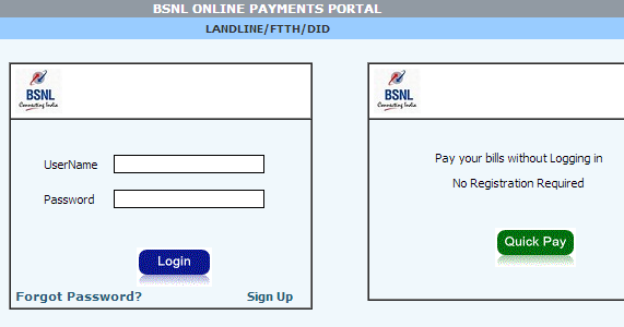 BSNL Online Payment