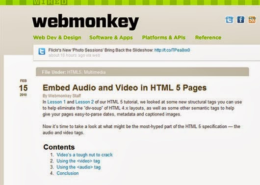 Embed Audio and Video in HTML 5 Pages Embed Audio and Video in HTML 5 Pages