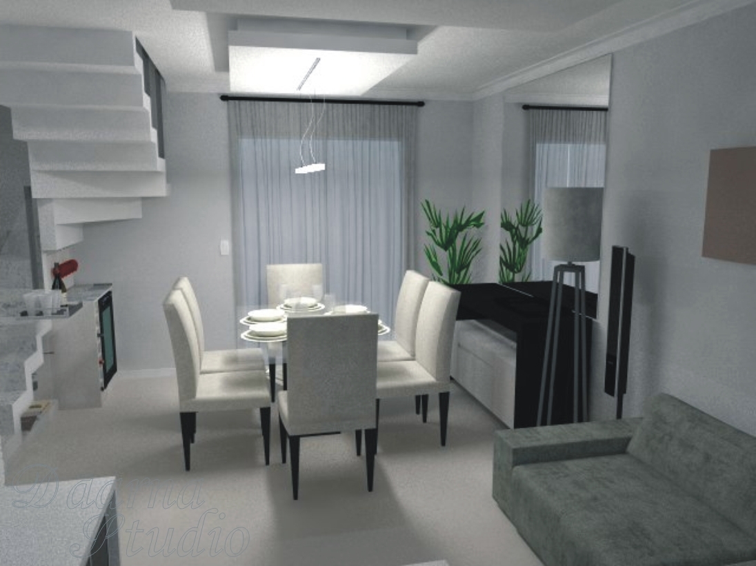 Sala De Estar E Jantar Cinza ~ Arquitetura & Interiores Projeto de Interiores Sala de EstarJantar Sala De Estar E Jantar Cinza ~ Arquitetura & Interiores Projeto de Interiores Sala de EstarJantar