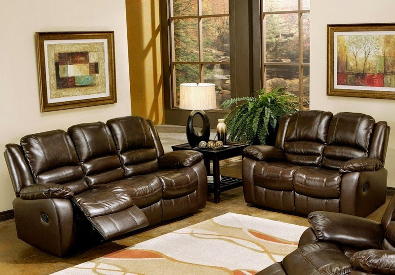 Leather Reclining Sofas and Loveseat Sets