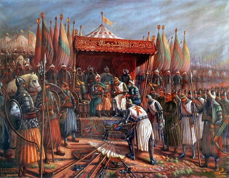 Prima giornata del Decameron. Terzo racconto: "La novella di Melchisedech giudeo" 773px-Saladin_and_Guy