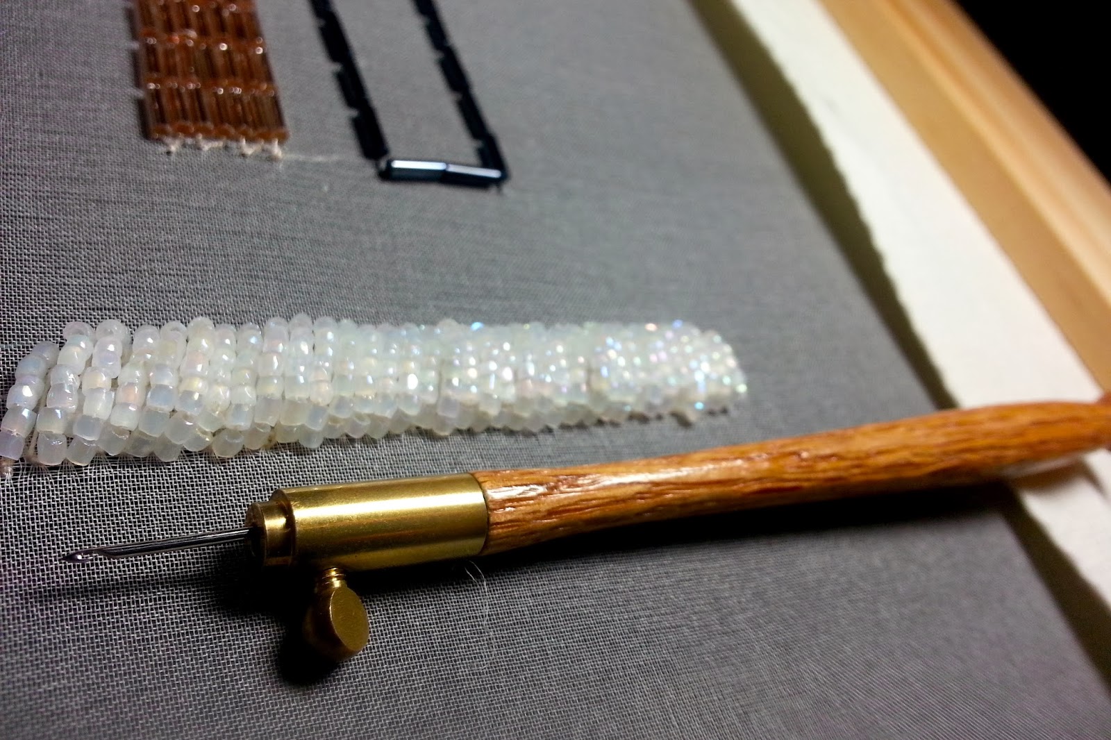 stitching in the pursuit of happiness NY City Tambour Embroidery Class