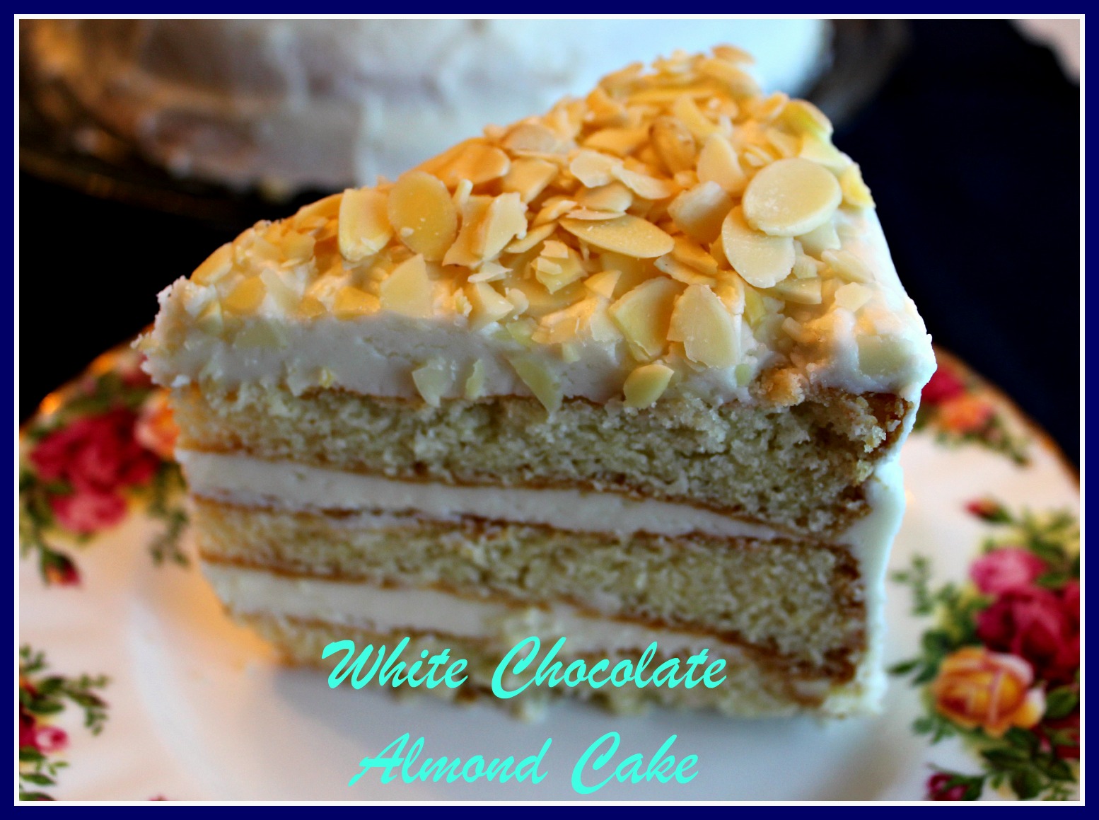 Sweet Tea and Cornbread White Chocolate Almond Cake!