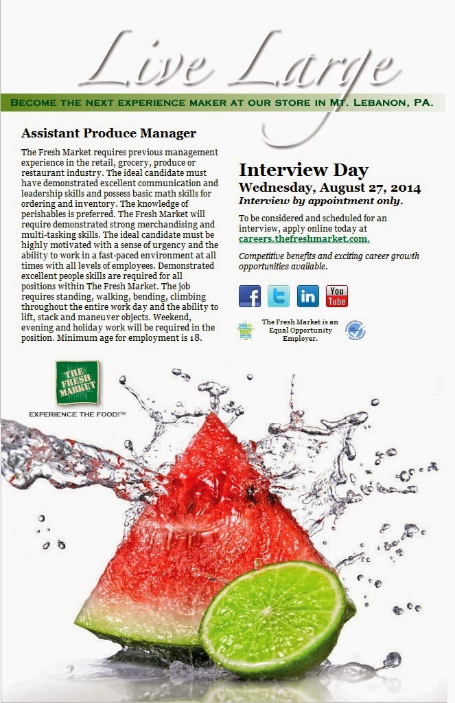 Assistant Produce Managers Job Mt Lebanon, PA