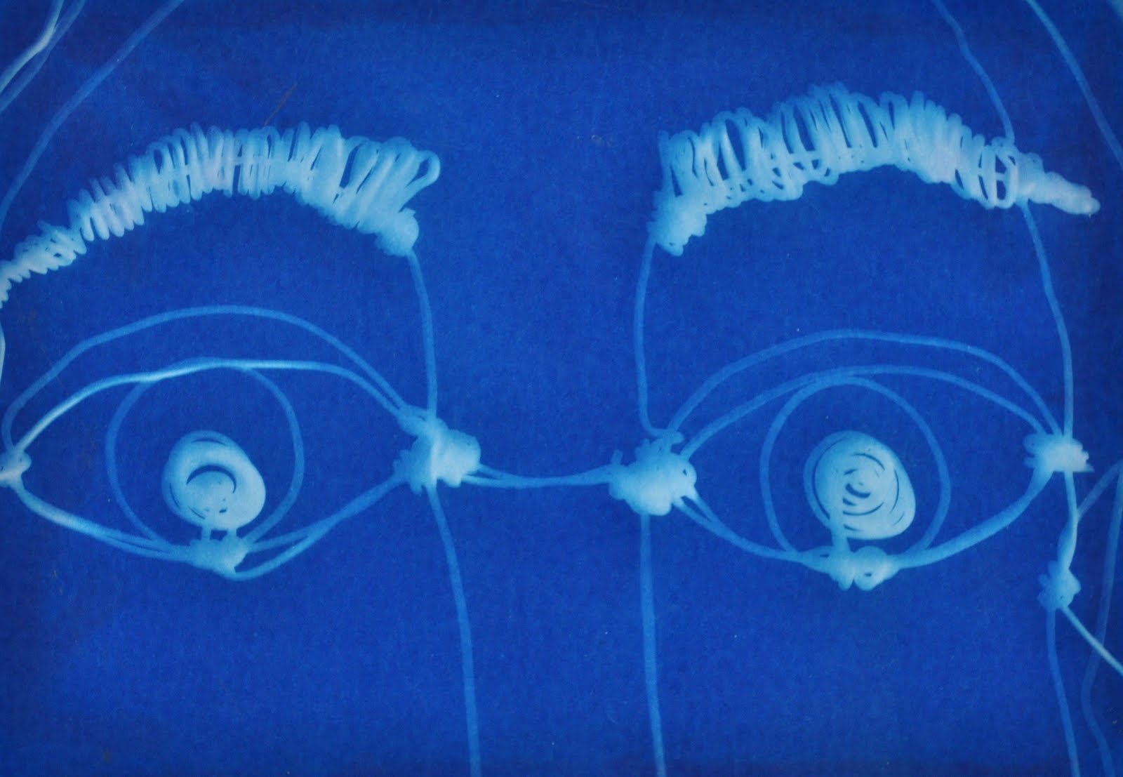 I teach art Light Sensitive Paper with Wire Portraits (Nature Print Paper)