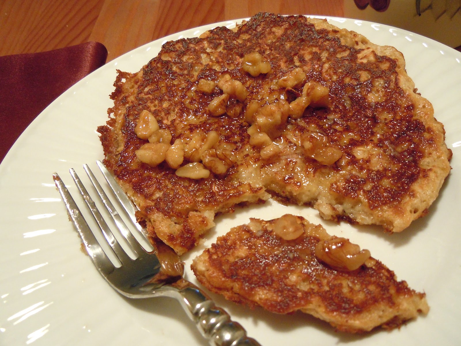 Delighted Oatmeal Pancakes with Walnut Butter