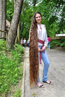 Long Hair Contest photos Girl with floor length hair