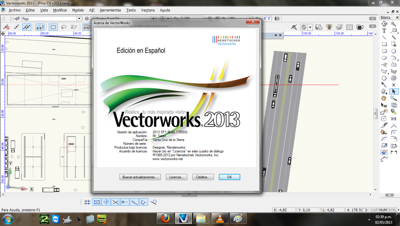 vectorworks email when serial number used