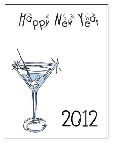 Clean Yr Playing cards photograph about Printable New Years Cards known as Refreshing Yr Playing cards