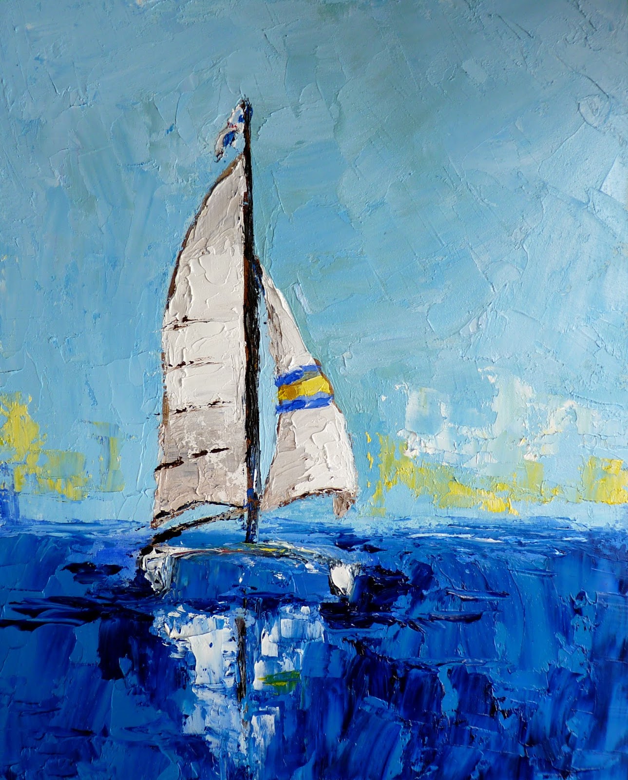Palette Knife Painters, International Sailing, Hobie Cat Sail Boat
