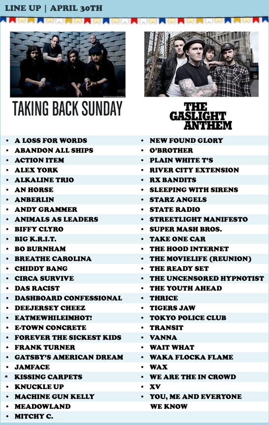 Alter The Press! Full Bamboozle Festival 2011 LineUp Announced