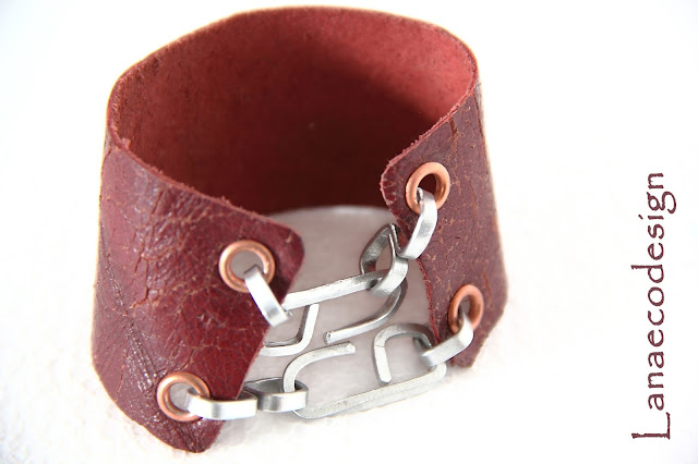 bracciale-Ale-lanaecodesign-bracelet-recycled-leather-bijou pelle-riciclata-ecosostenibile-ecosustainable-design-handmade-fatto-a-mano