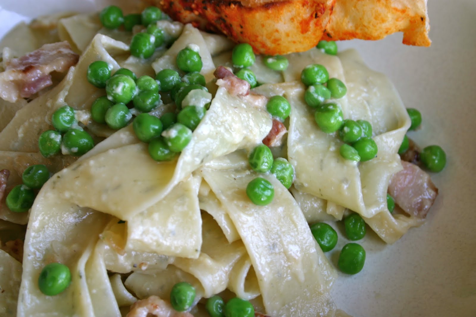 pappardelle carbonara greens & chocolate
