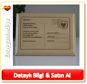 Kız arkadaşa özel hediye Kişiye Özel Ahşap Kartpostal